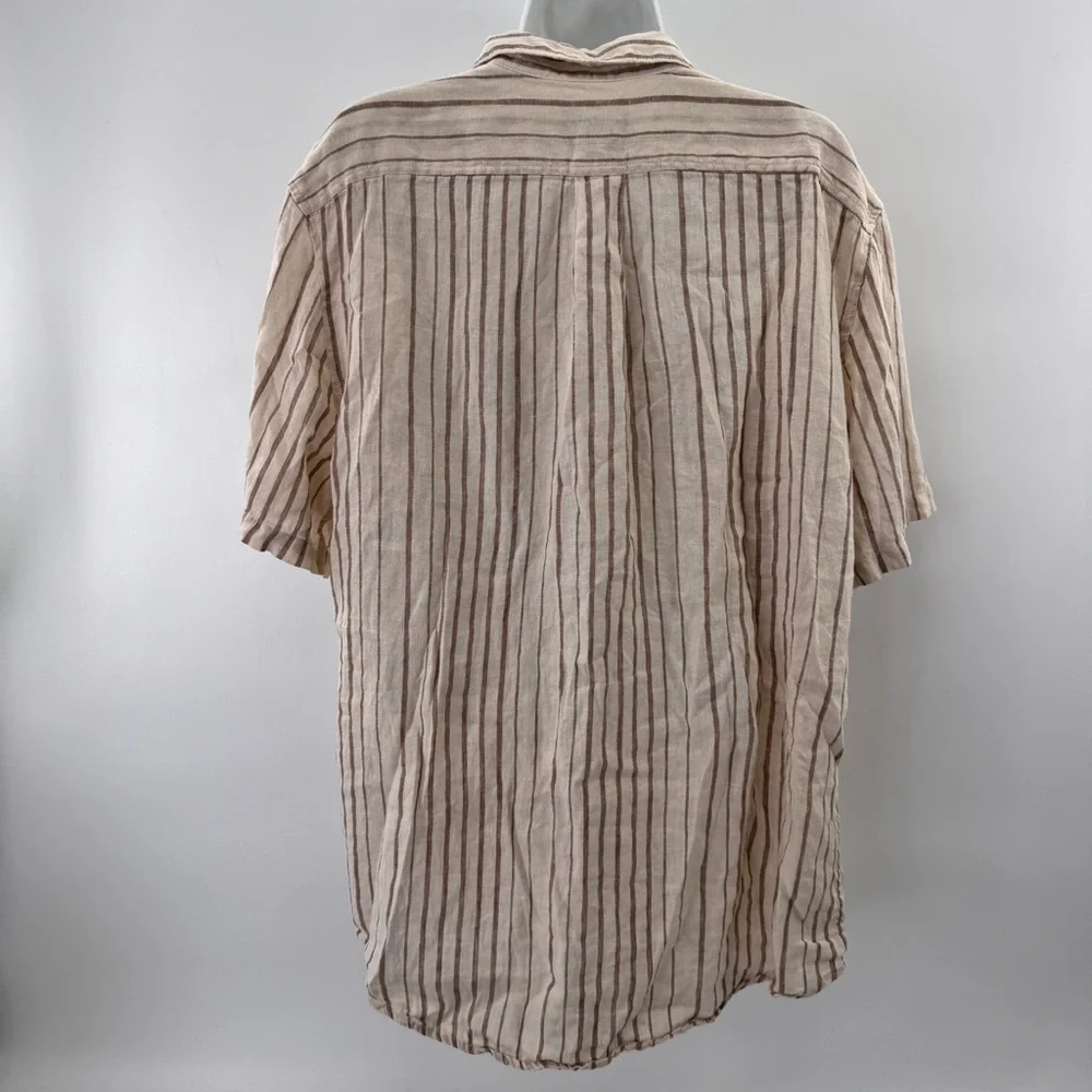 2 Pc Zara High waist wide leg linen pants Sz M Outfit Cotton On Linen Shirt